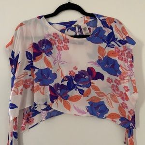 Free People Cropped Floral Top